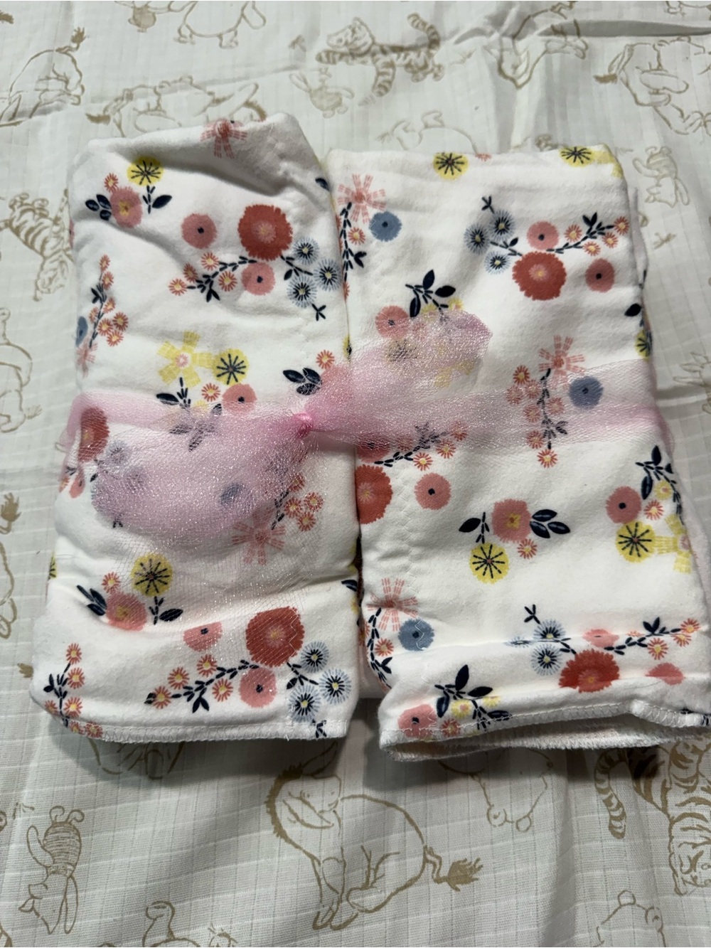 Floral Baby Blanket Set - Pink & Yellow Flowers